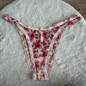 Victoria's Secret Brazilian Floral Lace Panty XL